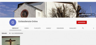 Das Bild zeigt eine Aufnahme des Videokanals "Gottesdienst online" der Lutherkirche